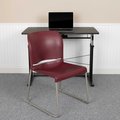 Flash Furniture Burgundy Plastic Stack Chair, PK5 5-RUT-238A-BY-GG